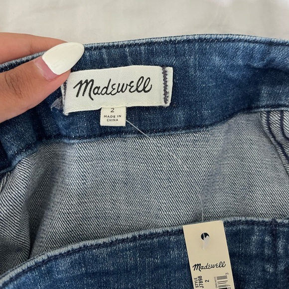 Stretch Denim A - Line Mini Skirt: Asymmetrical Edition - Picture 6 of 8